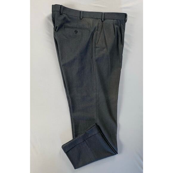 Ralph Lauren Washable Pleated/Cuffed Dress Pants, Slacks. Houndstooth, 36X30 EUC - Picture 2 of 9
